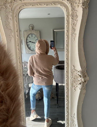 Stella Jumper Removable Fur Collar