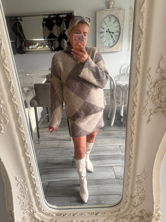 Izzy 2 piece knitwear skirt set