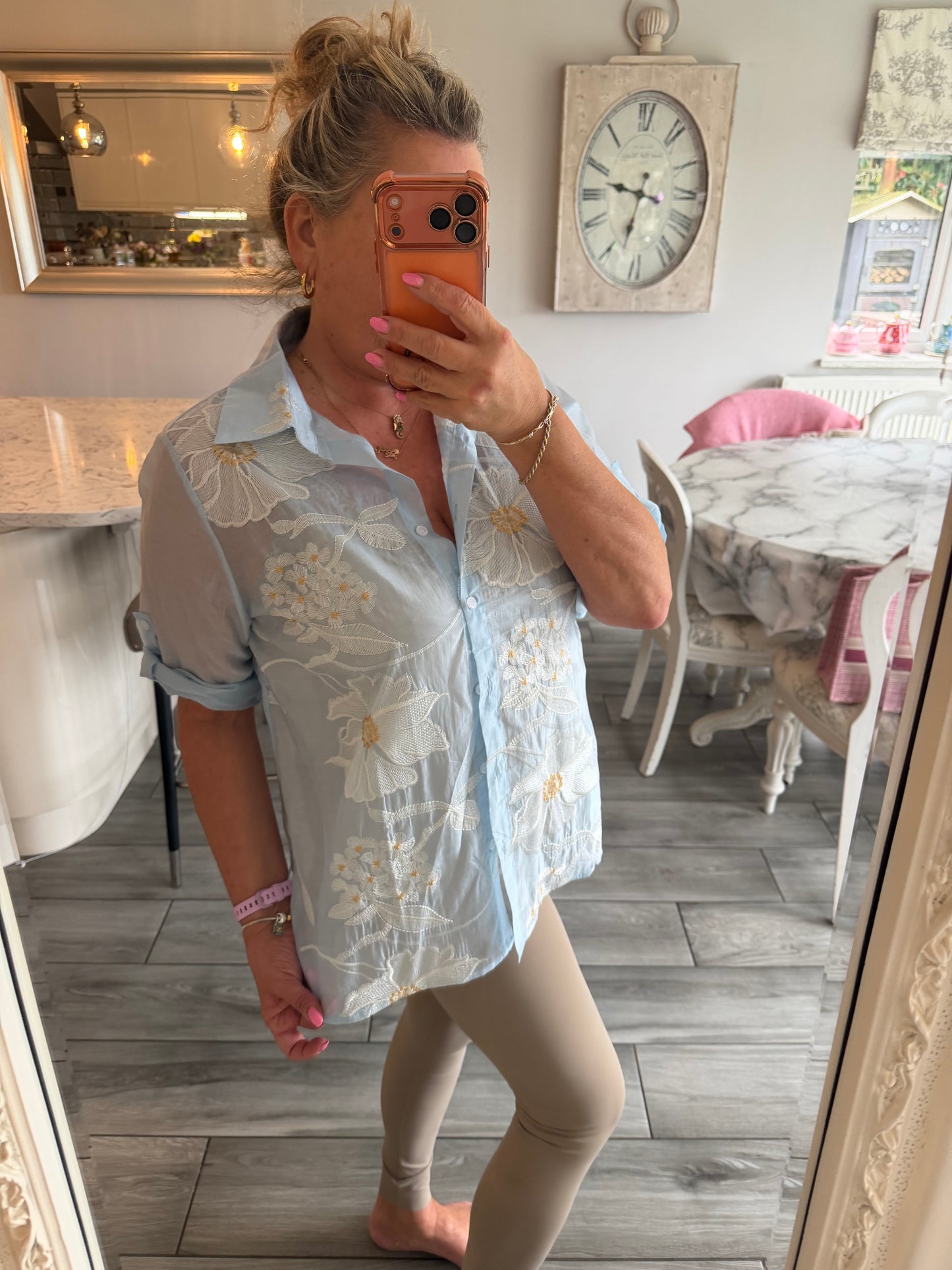 Marie fine shirt 84% cotton mix