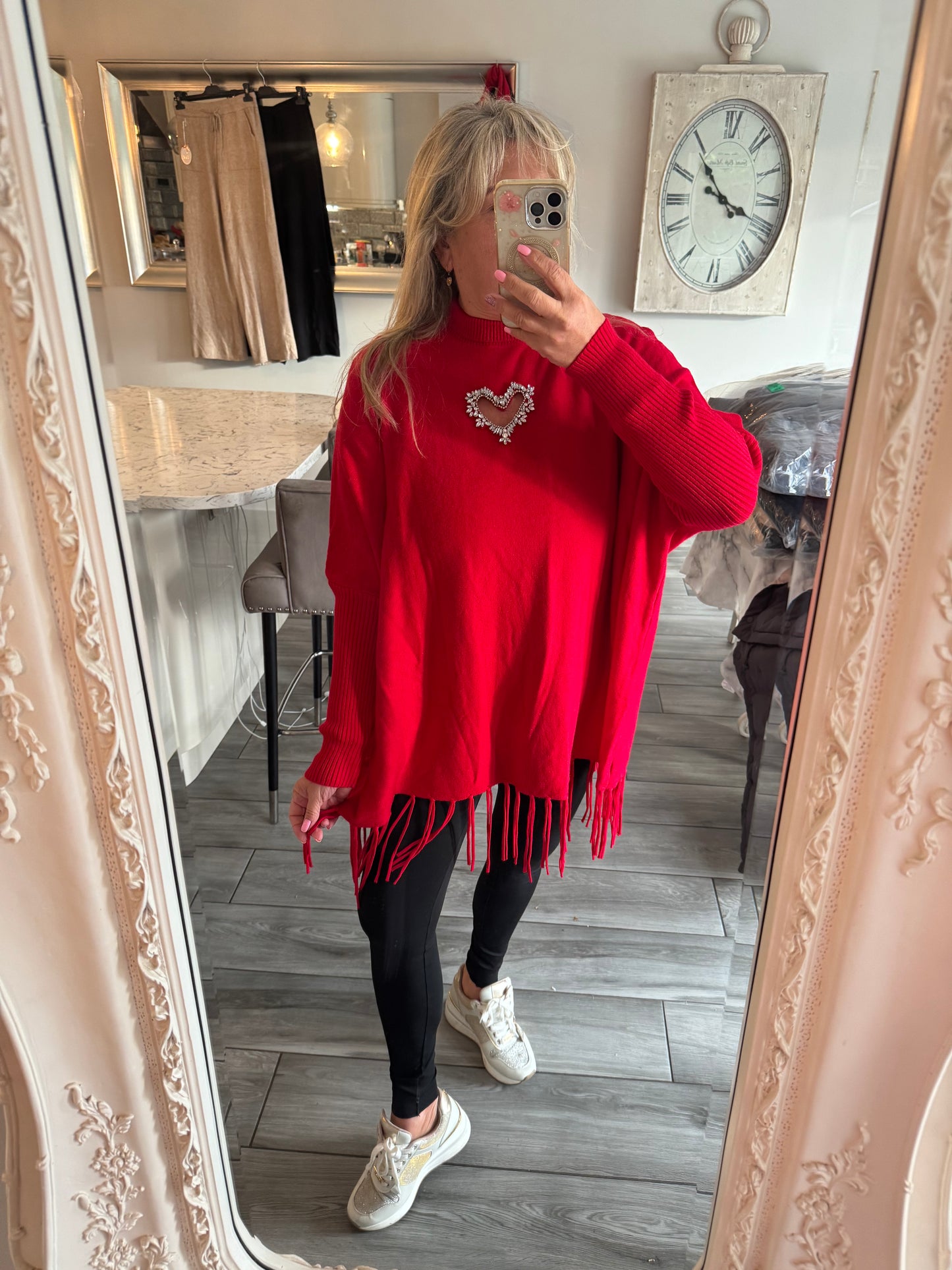 Cinderella Red jumper with embellished heart detail