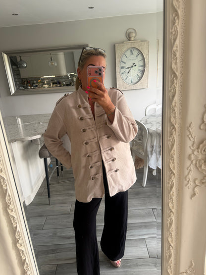 Betty needlecord open jacket military style