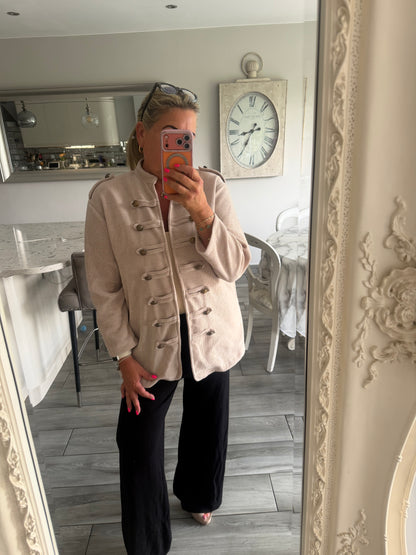 Betty needlecord open jacket military style