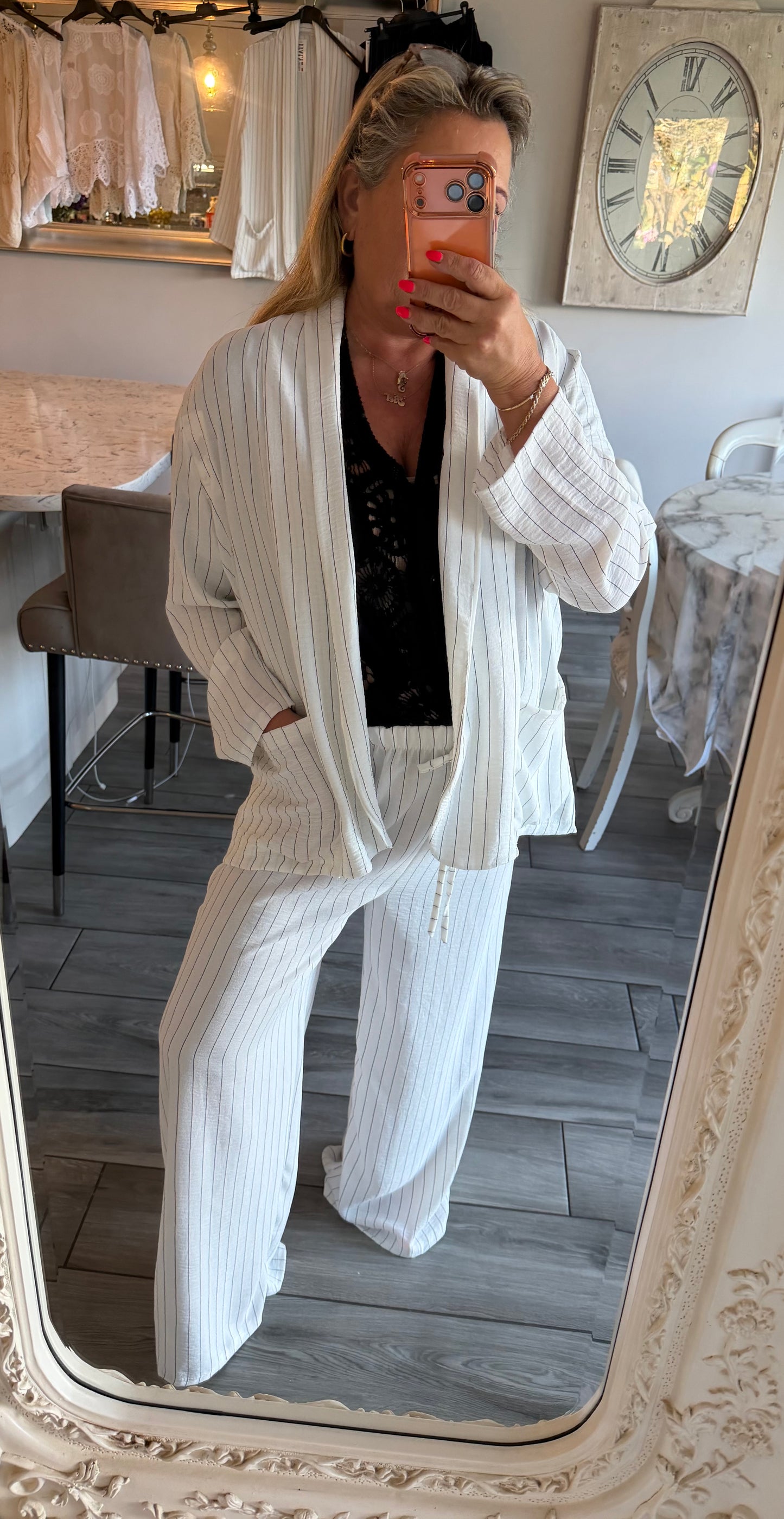 Toni light weight pinstripe blazer