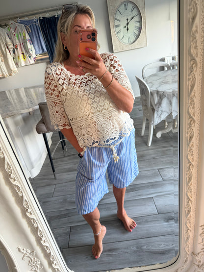 Tina crochet top with vest