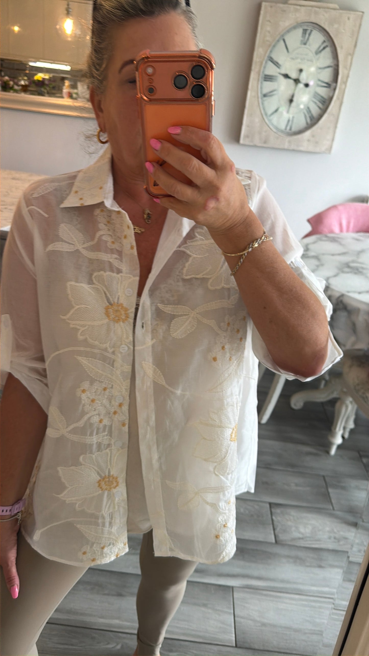 Marie fine shirt 84% cotton mix