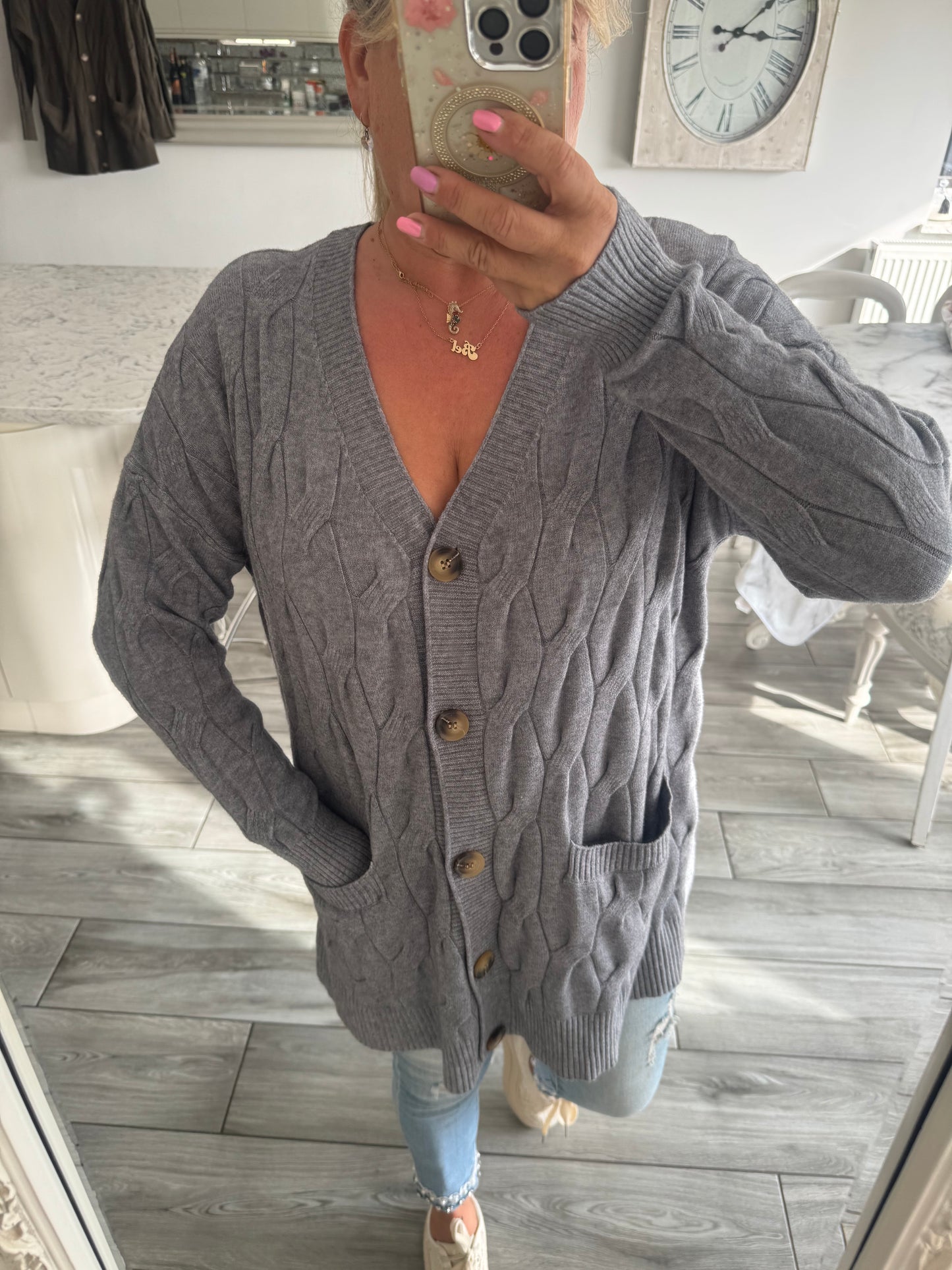 Shannon cable knit cardigan or dress