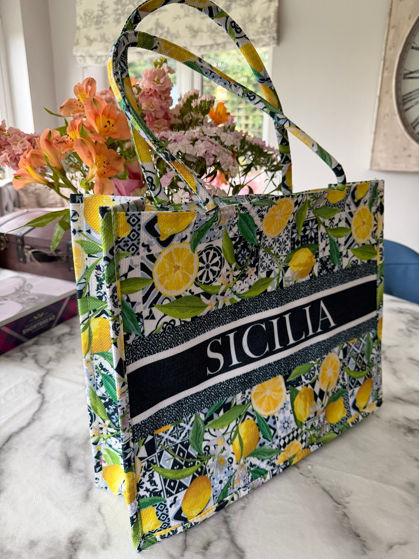 Limoncello shopper bag with zip