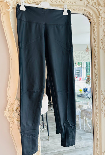 Black You & Me Leatherette Leggings