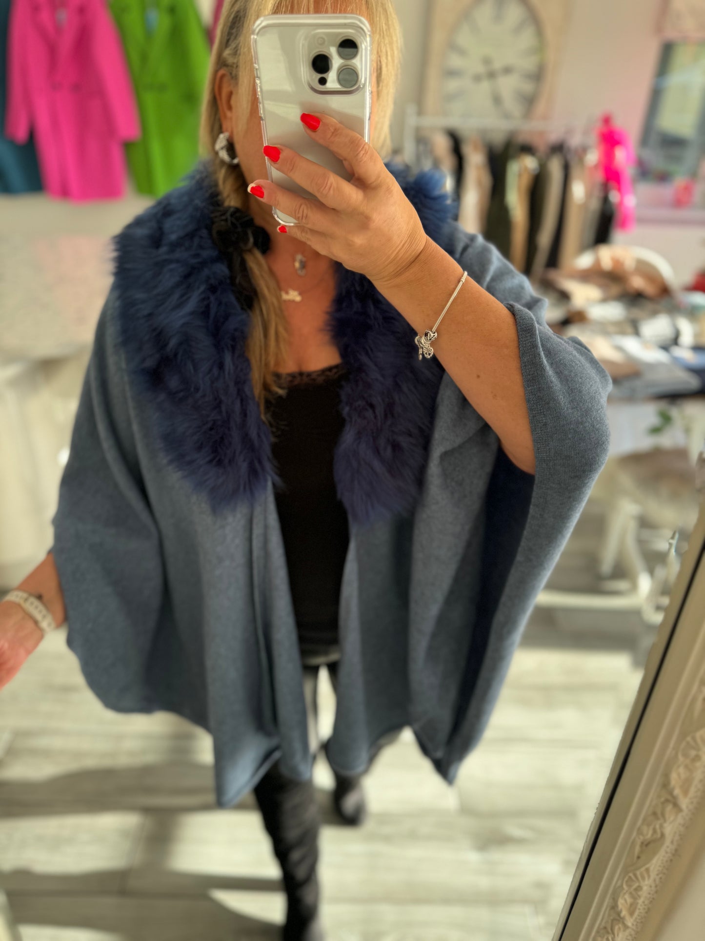 Melisa Faux Fur Cape/Shawl