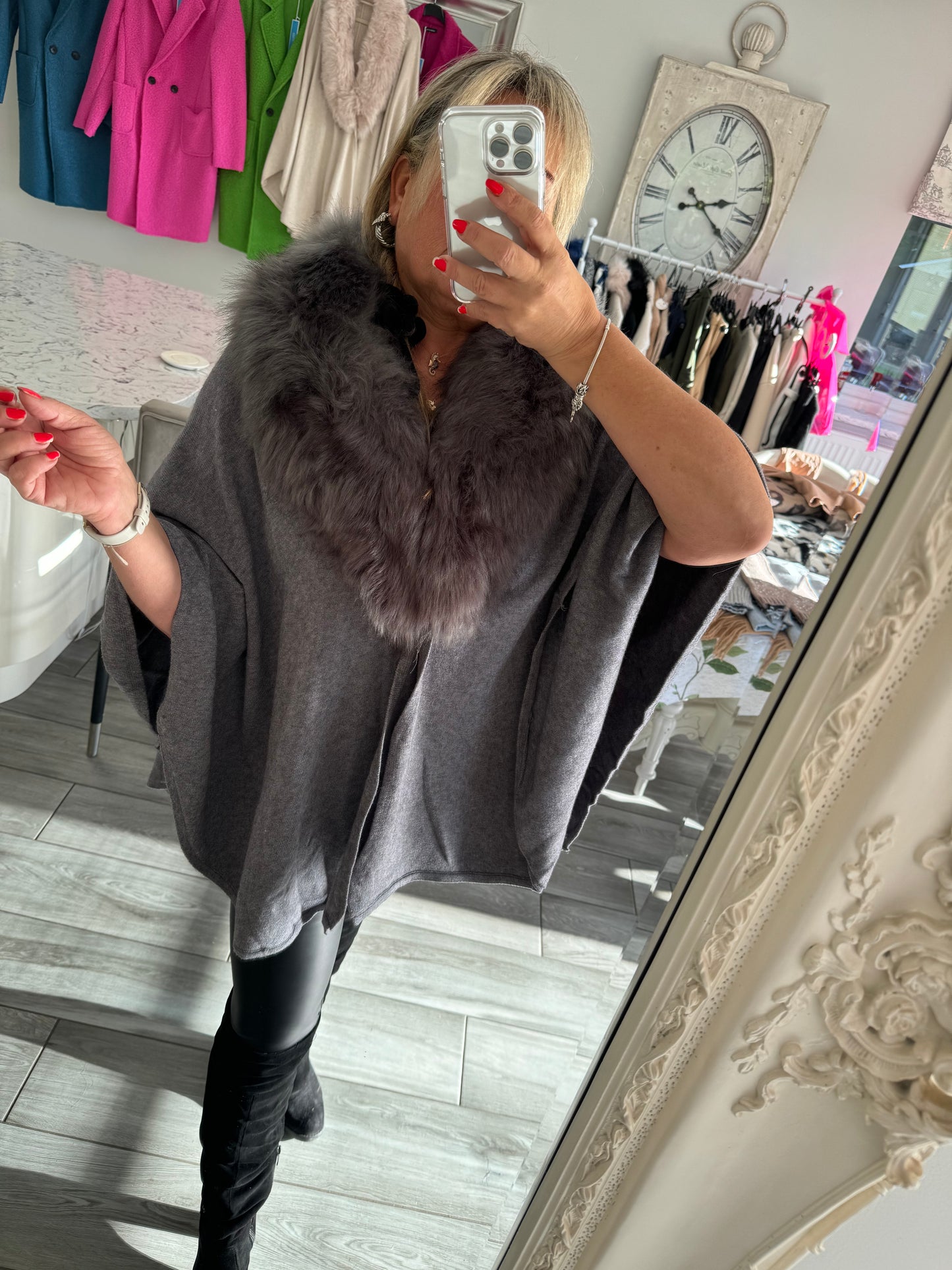 Melisa Faux Fur Cape/Shawl