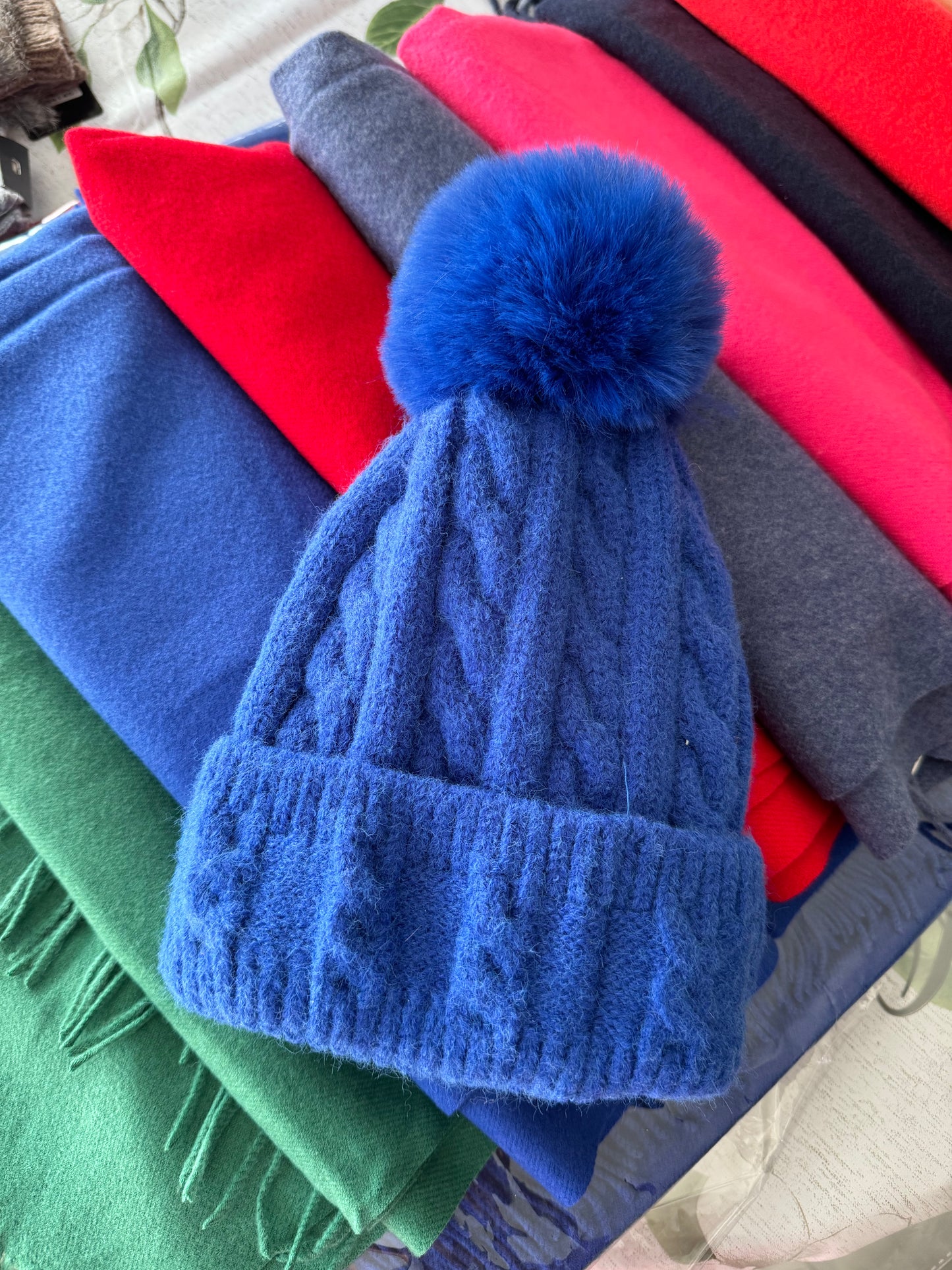 Gina Cable Knit Bobble Hat