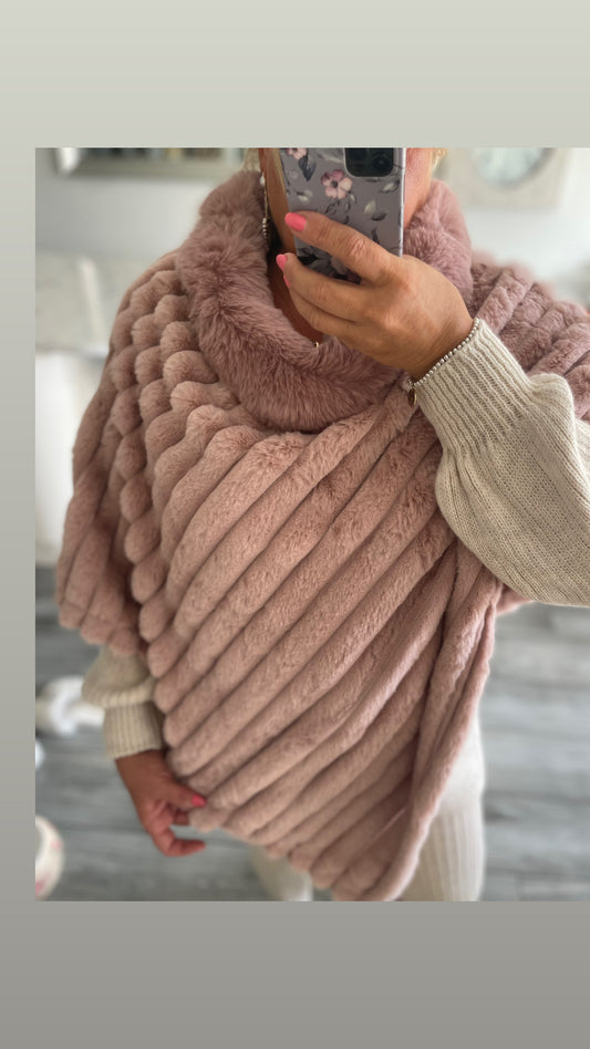 Rosie Faux Fur Poncho