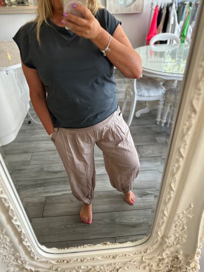 Audrey Loose Fit Cotton Trousers