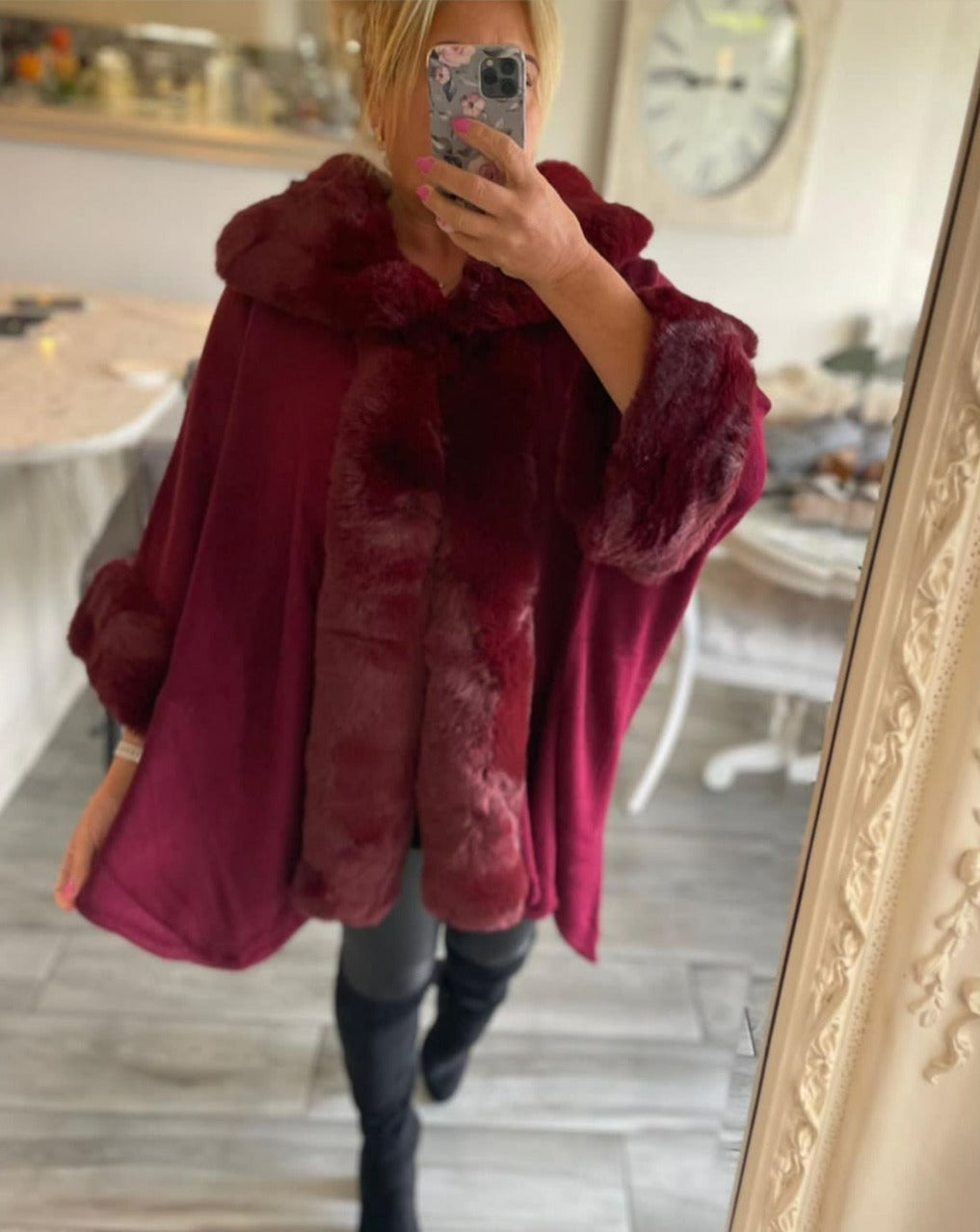 Autumn Faux Fur Cape