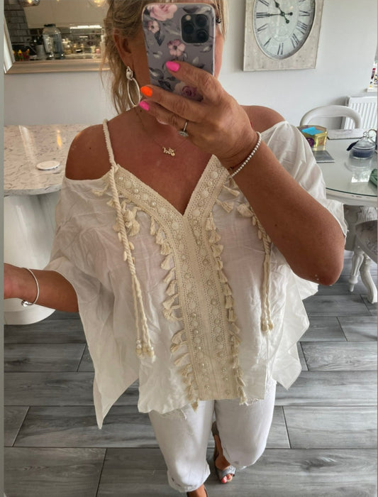Fifi Cold Shoulder Top