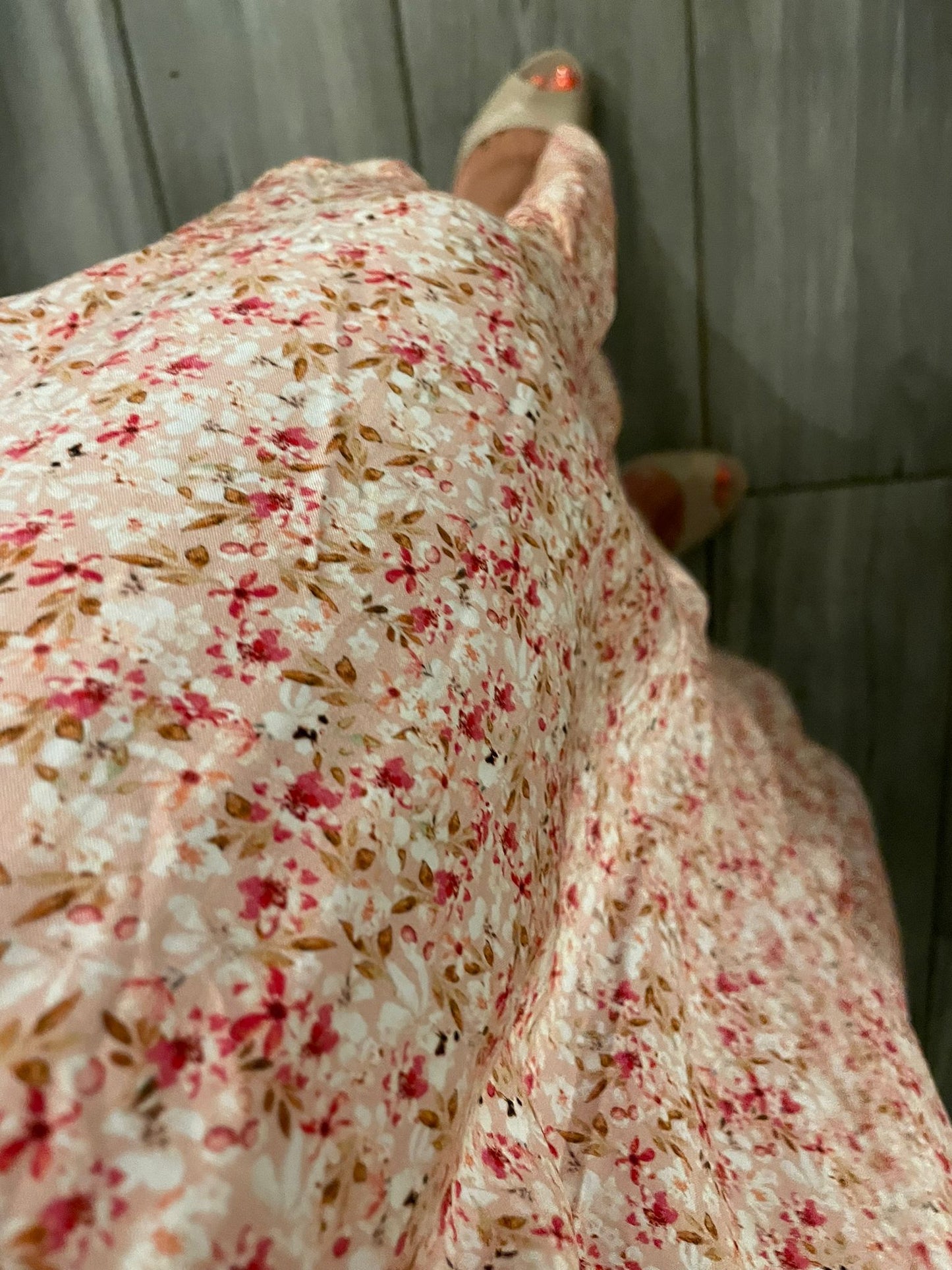 Rose By Bili Floral Shirred Dress