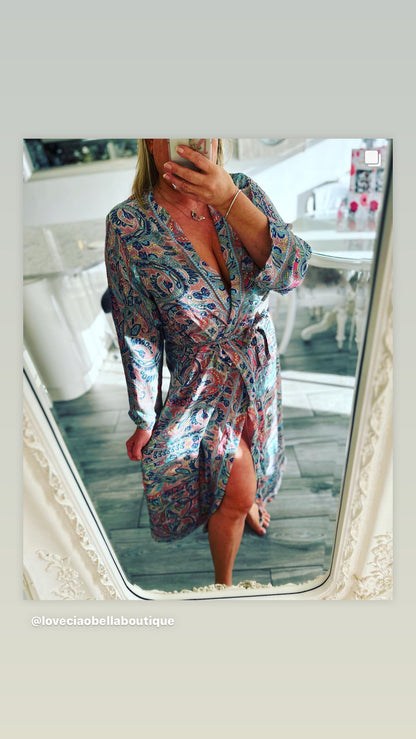 Louisa Silk Long Kimono