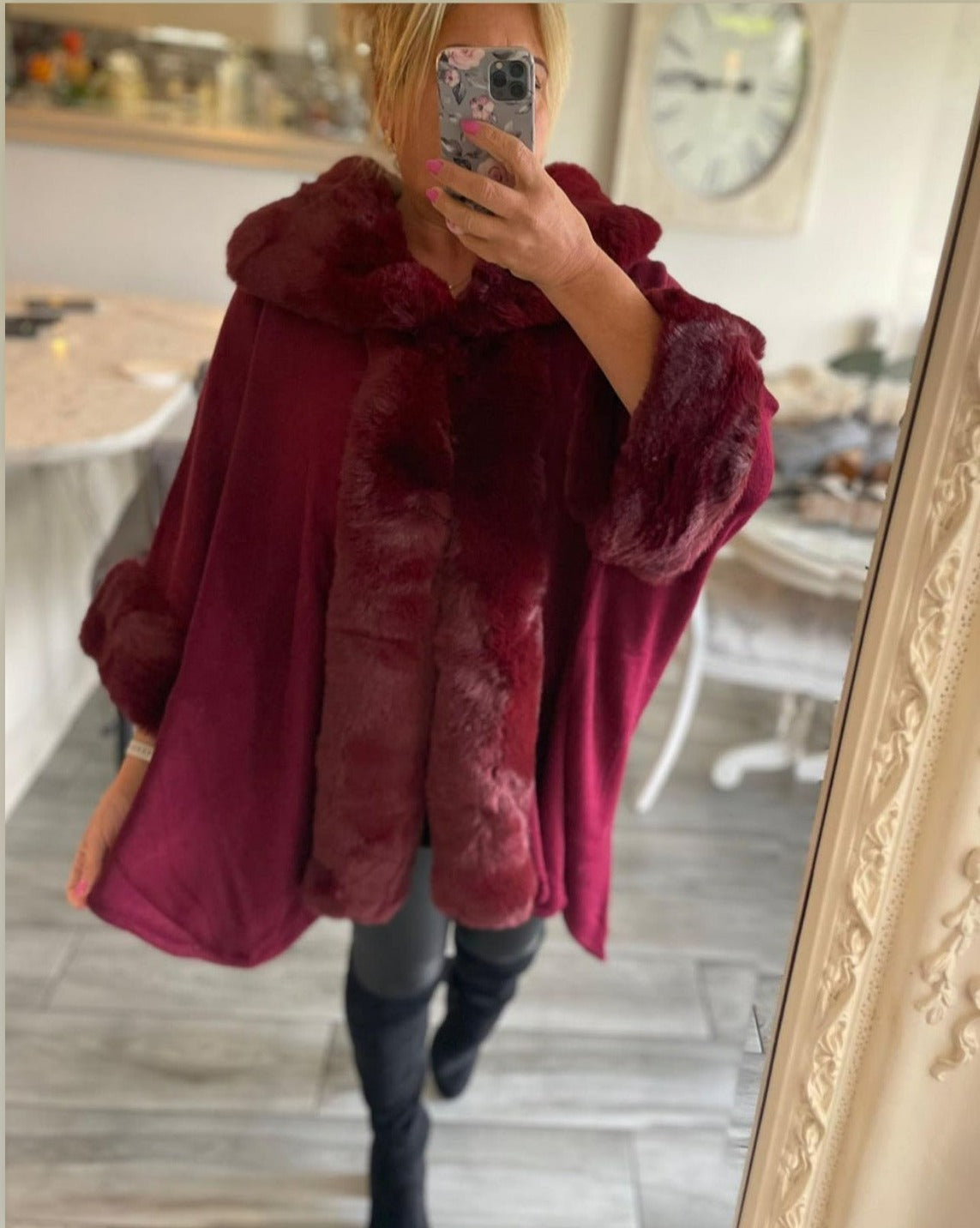 Autumn Faux Fur Cape