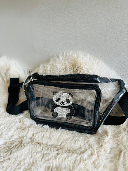 Panda Black Clear Bumbag