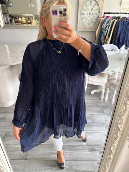 Elouise Plisse Top By Ellie