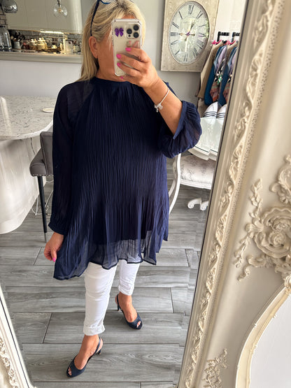 Elouise Plisse Top By Ellie