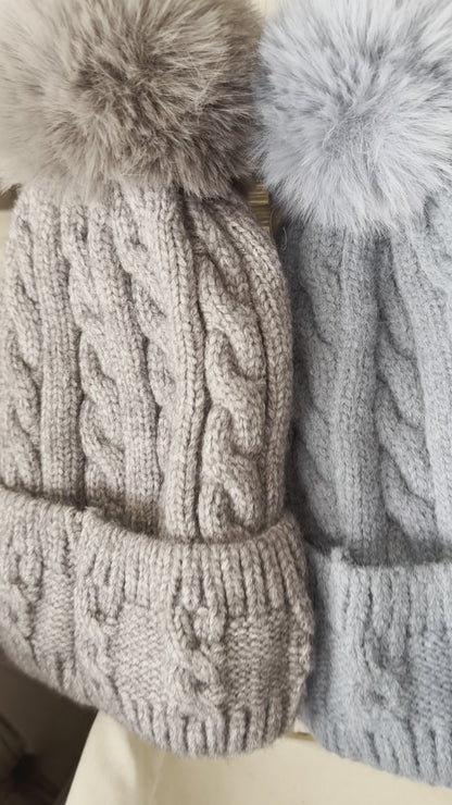 Gina Cable Knit Bobble Hat