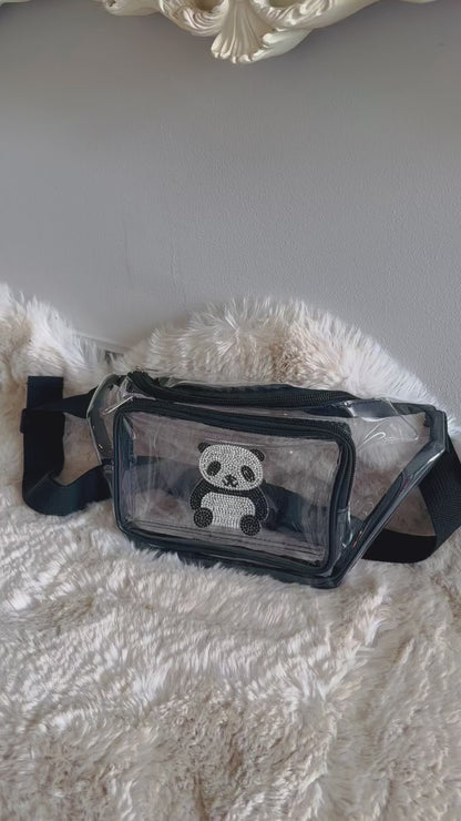 Panda Black Clear Bumbag