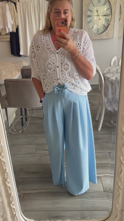 Rosina wide leg palazzo trousers