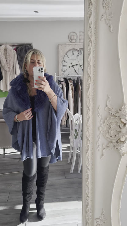 Melisa Faux Fur Cape/Shawl