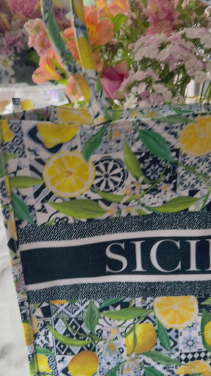 Limoncello shopper bag with zip