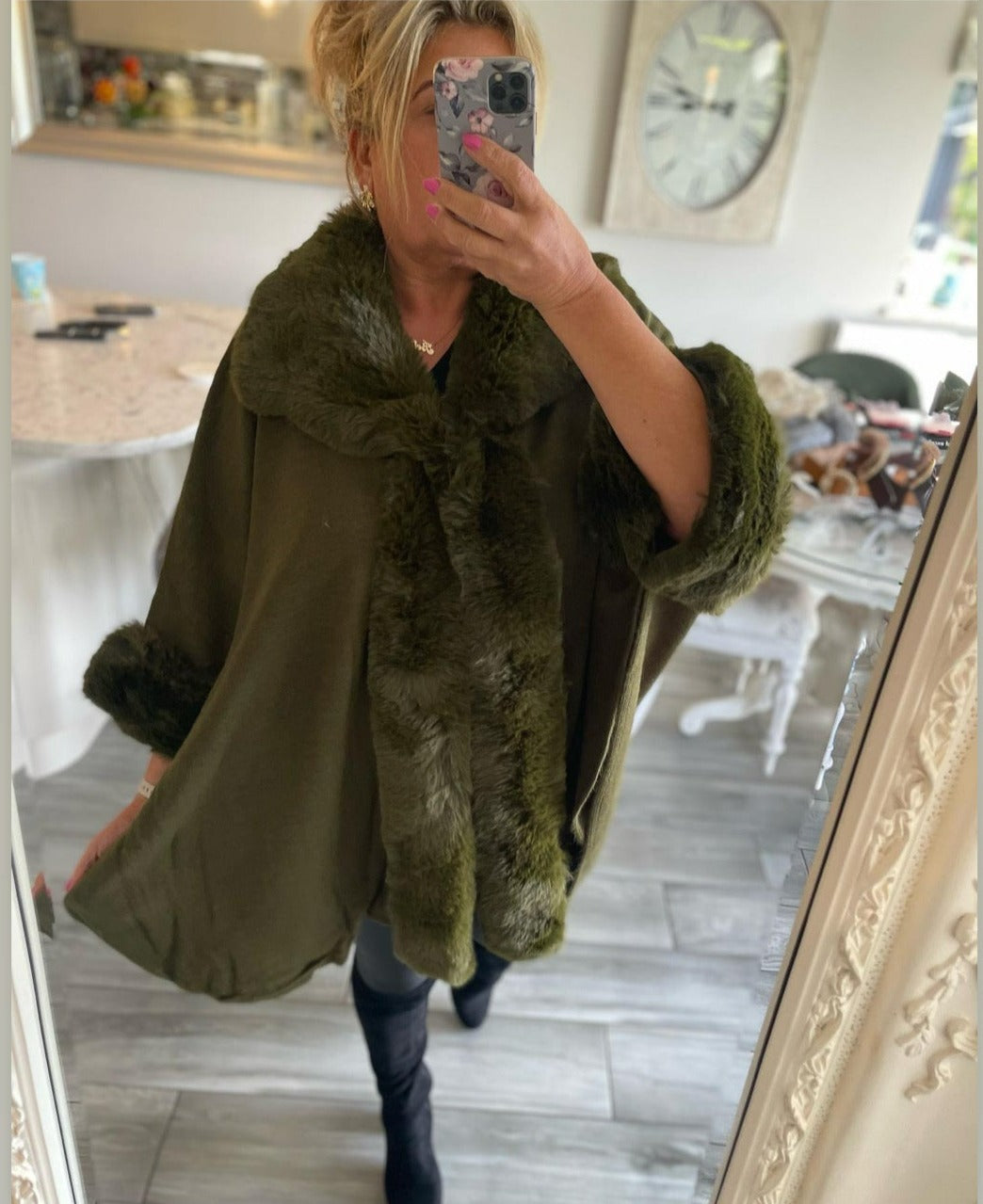 Autumn Faux Fur Cape